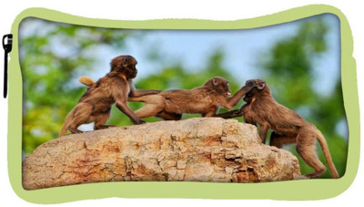 

Snoogg Eco Friendly Canvas Monkey Fighting Designer Student Pen Pencil Case Coin Purse Pouch Cosmetic Makeup Bag (GREEN) Pouch(Multicolor)