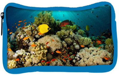 

Snoogg Eco Friendly Canvas Inside Water Designer Student Pen Pencil Case Coin Purse Pouch Cosmetic Makeup Bag (BLUE) Pouch(Multicolor)