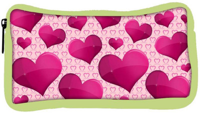 

Snoogg Eco Friendly Canvas Shining Heart Designer Student Pen Pencil Case Coin Purse Pouch Cosmetic Makeup Bag (GREEN) Pouch(Multicolor)