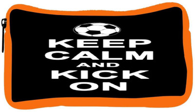 

Snoogg Eco Friendly Canvas Keep Calm And Kick On Student Pen Pencil Case Coin Purse Pouch Cosmetic Makeup Bag (ORANGE) Pouch(Multicolor)