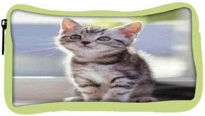 

Snoogg Eco Friendly Canvas Lover Kitty Student Pen Pencil Case Coin Purse Pouch Cosmetic Makeup Bag (GREEN) Pouch(Multicolor)