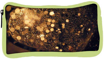 

Snoogg Eco Friendly Canvas Rain Mirrors Water Drops Designer Student Pen Pencil Case Coin Purse Pouch Cosmetic Makeup Bag (GREEN) Pouch(Multicolor)