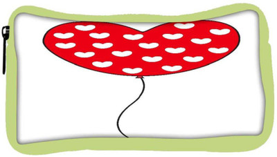 

Snoogg Eco Friendly Canvas Red Heart Balloons Designer Student Pen Pencil Case Coin Purse Pouch Cosmetic Makeup Bag (GREEN) Pouch(Multicolor)