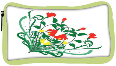 

Snoogg Eco Friendly Canvas Floral Corner Frame Student Pen Pencil Case Coin Purse Pouch Cosmetic Makeup Bag (GREEN) Pouch(Multicolor)