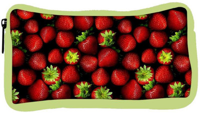 

Snoogg Eco Friendly Canvas Strawberries Designer Student Pen Pencil Case Coin Purse Pouch Cosmetic Makeup Bag (GREEN) Pouch(Multicolor)