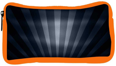 

Snoogg Eco Friendly Canvas Black And Grey Strips Designer Student Pen Pencil Case Coin Purse Pouch Cosmetic Makeup Bag (ORANGE) Pouch(Multicolor)
