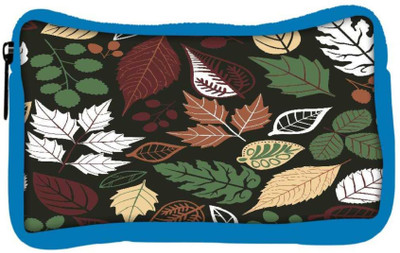 

Snoogg Eco Friendly Canvas Colorful Leaves Designer Student Pen Pencil Case Coin Purse Pouch Cosmetic Makeup Bag (BLUE) Pouch(Multicolor)