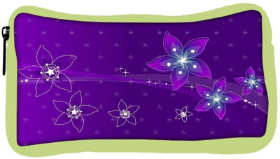 

Snoogg Eco Friendly Canvas Purple Flower Designer Student Pen Pencil Case Coin Purse Pouch Cosmetic Makeup Bag (GREEN) Pouch(Multicolor)