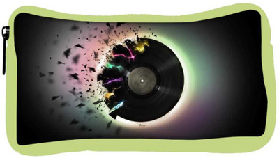 

Snoogg Eco Friendly Canvas Shattered Vinyl Music Designer Student Pen Pencil Case Coin Purse Pouch Cosmetic Makeup Bag (GREEN) Pouch(Multicolor)