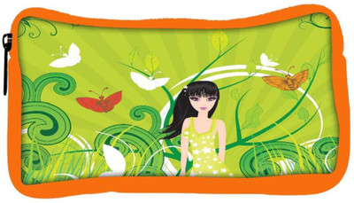 

Snoogg Eco Friendly Canvas Abstract Illustration Student Pen Pencil Case Coin Purse Pouch Cosmetic Makeup Bag (ORANGE) Pouch(Multicolor)