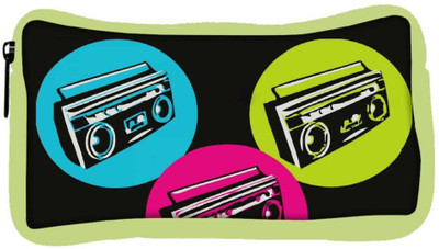 

Snoogg Eco Friendly Canvas Boombox Colourful Student Pen Pencil Case Coin Purse Pouch Cosmetic Makeup Bag (GREEN) Pouch(Multicolor)