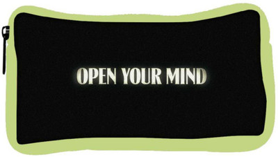 

Snoogg Eco Friendly Canvas Open Your Mind Designer Student Pen Pencil Case Coin Purse Pouch Cosmetic Makeup Bag (GREEN) Pouch(Multicolor)
