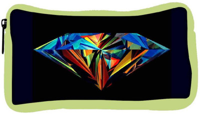 

Snoogg Eco Friendly Canvas Diamond Colourful Student Pen Pencil Case Coin Purse Pouch Cosmetic Makeup Bag (GREEN) Pouch(Multicolor)