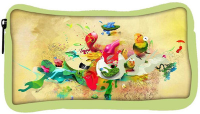 

Snoogg Eco Friendly Canvas Paint Splash Designer Student Pen Pencil Case Coin Purse Pouch Cosmetic Makeup Bag (GREEN) Pouch(Multicolor)