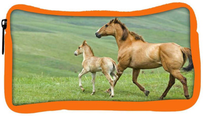 

Snoogg Eco Friendly Canvas Parental Horse Designer Student Pen Pencil Case Coin Purse Pouch Cosmetic Makeup Bag (ORANGE) Pouch(Multicolor)