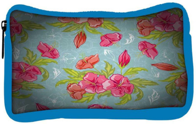 

Snoogg Eco Friendly Canvas Colorful Florals Designer Student Pen Pencil Case Coin Purse Pouch Cosmetic Makeup Bag (BLUE) Pouch(Multicolor)