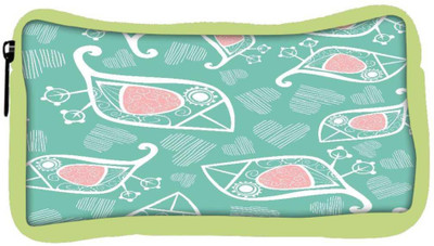 

Snoogg Eco Friendly Canvas White Birds Blue Pattern Designer Student Pen Pencil Case Coin Purse Pouch Cosmetic Makeup Bag (GREEN) Pouch(Multicolor)