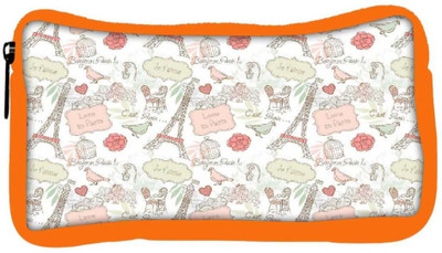 

Snoogg Eco Friendly Canvas Love In Paris Student Pen Pencil Case Coin Purse Pouch Cosmetic Makeup Bag (ORANGE) Pouch(Multicolor)