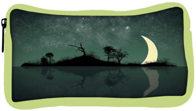 

Snoogg Eco Friendly Canvas Half Moon Designer Student Pen Pencil Case Coin Purse Pouch Cosmetic Makeup Bag (GREEN) Pouch(Multicolor)
