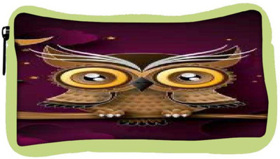 

Snoogg Eco Friendly Canvas Abstract Owl Designer Student Pen Pencil Case Coin Purse Pouch Cosmetic Makeup Bag (GREEN) Pouch(Multicolor)
