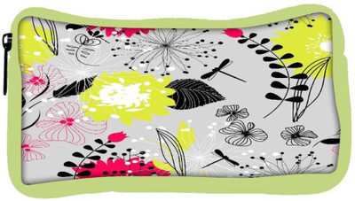 

Snoogg Eco Friendly Canvas Retro Floral Seamless Background Student Pen Pencil Case Coin Purse Pouch Cosmetic Makeup Bag (GREEN) Pouch(Multicolor)