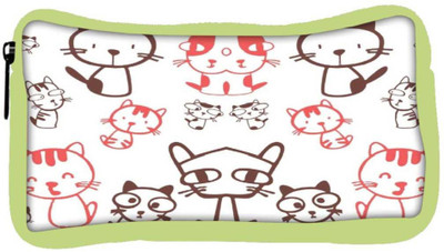 

Snoogg Eco Friendly Canvas Kitties Cute Student Pen Pencil Case Coin Purse Pouch Cosmetic Makeup Bag (GREEN) Pouch(Multicolor)