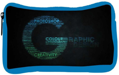 

Snoogg Eco Friendly Canvas Graphic Design Designer Student Pen Pencil Case Coin Purse Pouch Cosmetic Makeup Bag (BLUE) Pouch(Multicolor)