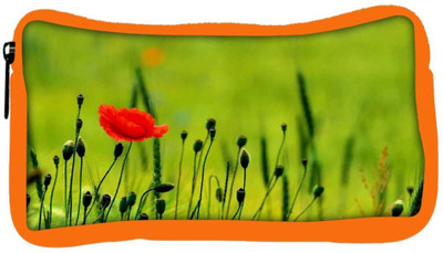 

Snoogg Eco Friendly Canvas Blossom Flower Designer Student Pen Pencil Case Coin Purse Pouch Cosmetic Makeup Bag (ORANGE) Pouch(Multicolor)