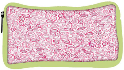 

Snoogg Eco Friendly Canvas Pink Leaves White Pattern Designer Student Pen Pencil Case Coin Purse Pouch Cosmetic Makeup Bag (GREEN) Pouch(Multicolor)