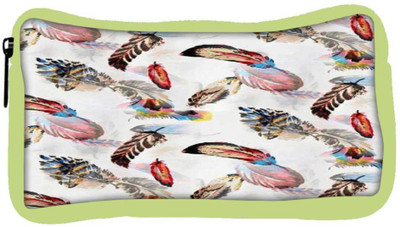 

Snoogg Eco Friendly Canvas Colorful Feather Designer Student Pen Pencil Case Coin Purse Pouch Cosmetic Makeup Bag (GREEN) Pouch(Multicolor)