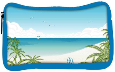 

Snoogg Eco Friendly Canvas Beach Side View Designer Student Pen Pencil Case Coin Purse Pouch Cosmetic Makeup Bag (BLUE) Pouch(Multicolor)