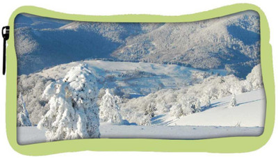 

Snoogg Eco Friendly Canvas Snow Trees Designer Student Pen Pencil Case Coin Purse Pouch Cosmetic Makeup Bag (GREEN) Pouch(Multicolor)
