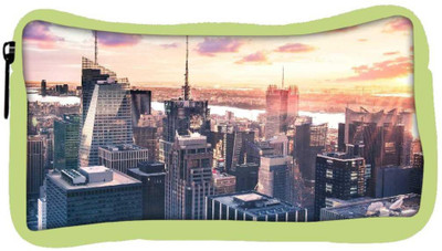

Snoogg Eco Friendly Canvas Abstract Buildings Designer Student Pen Pencil Case Coin Purse Pouch Cosmetic Makeup Bag (GREEN) Pouch(Multicolor)