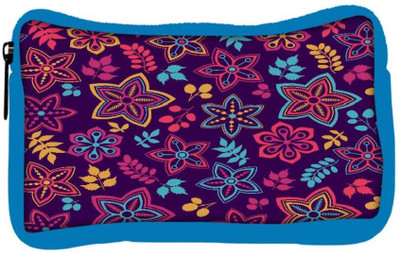 

Snoogg Eco Friendly Canvas Neon Flowers Purple Pattern Designer Student Pen Pencil Case Coin Purse Pouch Cosmetic Makeup Bag (BLUE) Pouch(Multicolor)