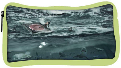 

Snoogg Eco Friendly Canvas Sharks Designer Student Pen Pencil Case Coin Purse Pouch Cosmetic Makeup Bag (GREEN) Pouch(Multicolor)