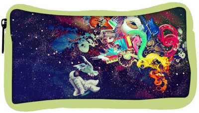 

Snoogg Eco Friendly Canvas Trippy Spaceman Designer Student Pen Pencil Case Coin Purse Pouch Cosmetic Makeup Bag (GREEN) Pouch(Multicolor)