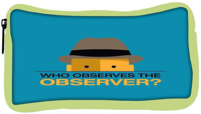 

Snoogg Eco Friendly Canvas Who Observes The Observer 2843 Student Pen Pencil Case Coin Purse Pouch Cosmetic Makeup Bag (GREEN) Pouch(Multicolor)