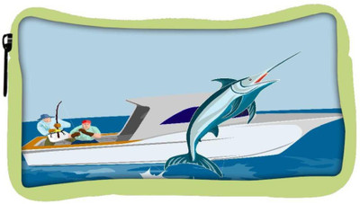 

Snoogg Eco Friendly Canvas Blue Marlin Fish Jumping Retro Student Pen Pencil Case Coin Purse Pouch Cosmetic Makeup Bag (GREEN) Pouch(Multicolor)