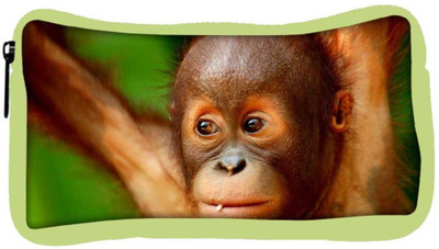 

Snoogg Eco Friendly Canvas Baby Chimpanese Designer Student Pen Pencil Case Coin Purse Pouch Cosmetic Makeup Bag (GREEN) Pouch(Multicolor)
