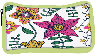 

Snoogg Eco Friendly Canvas Colorful Floral Seamless Pattern In Cartoon Style Seamless Pattern Student Pen Pencil Case Coin Purse Pouch Cosmetic Makeup Bag (GREEN) Pouch(Multicolor)