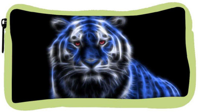 

Snoogg Eco Friendly Canvas Neon Tiger Designer Student Pen Pencil Case Coin Purse Pouch Cosmetic Makeup Bag (GREEN) Pouch(Multicolor)