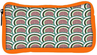 

Snoogg Eco Friendly Canvas Abstract Circles Green Pattern Designer Student Pen Pencil Case Coin Purse Pouch Cosmetic Makeup Bag (ORANGE) Pouch(Multicolor)