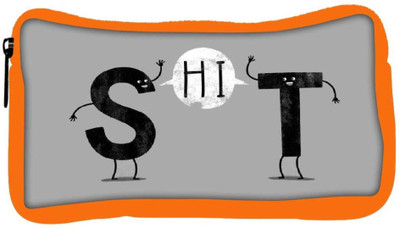 

Snoogg Eco Friendly Canvas Hi Shit Student Pen Pencil Case Coin Purse Pouch Cosmetic Makeup Bag (ORANGE) Pouch(Multicolor)