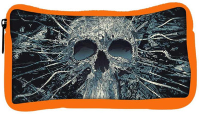 

Snoogg Eco Friendly Canvas Black Skull Designer Student Pen Pencil Case Coin Purse Pouch Cosmetic Makeup Bag (ORANGE) Pouch(Multicolor)