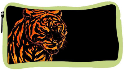 

Snoogg Eco Friendly Canvas Fury Tiger Designer Student Pen Pencil Case Coin Purse Pouch Cosmetic Makeup Bag (GREEN) Pouch(Multicolor)