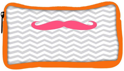 

Snoogg Eco Friendly Canvas Wave Mustache Student Pen Pencil Case Coin Purse Pouch Cosmetic Makeup Bag (ORANGE) Pouch(Multicolor)