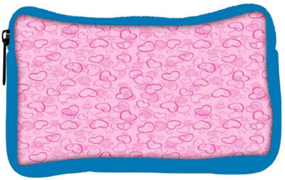 

Snoogg Eco Friendly Canvas Pink Hearts Designer Student Pen Pencil Case Coin Purse Pouch Cosmetic Makeup Bag (BLUE) Pouch(Multicolor)