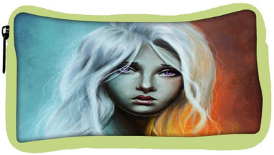 

Snoogg Eco Friendly Canvas Sad Blonde Girl 2692 Student Pen Pencil Case Coin Purse Pouch Cosmetic Makeup Bag (GREEN) Pouch(Multicolor)