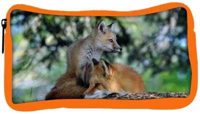 

Snoogg Eco Friendly Canvas Family Fox Designer Student Pen Pencil Case Coin Purse Pouch Cosmetic Makeup Bag (ORANGE) Pouch(Multicolor)
