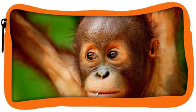 

Snoogg Eco Friendly Canvas Baby Chimpanese Designer Student Pen Pencil Case Coin Purse Pouch Cosmetic Makeup Bag (ORANGE) Pouch(Multicolor)